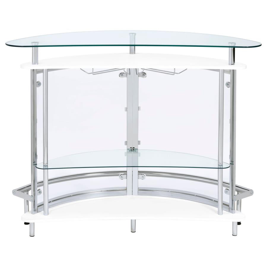 Amarillo - Freestanding Glass Top Home Bar Wine Cabinet