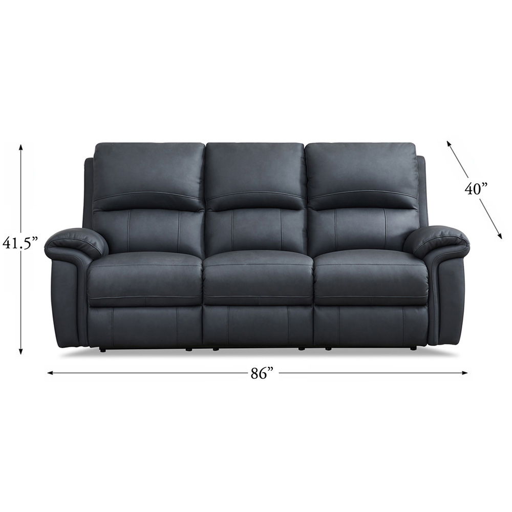 Monica - Power Zero Gravity Reclining Sofa - Gunmetal