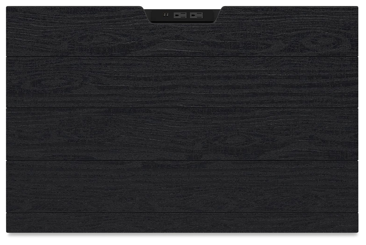 Londer - Black - Two Drawer Night Stand by Millennium® by Ashley | Bel Furniture