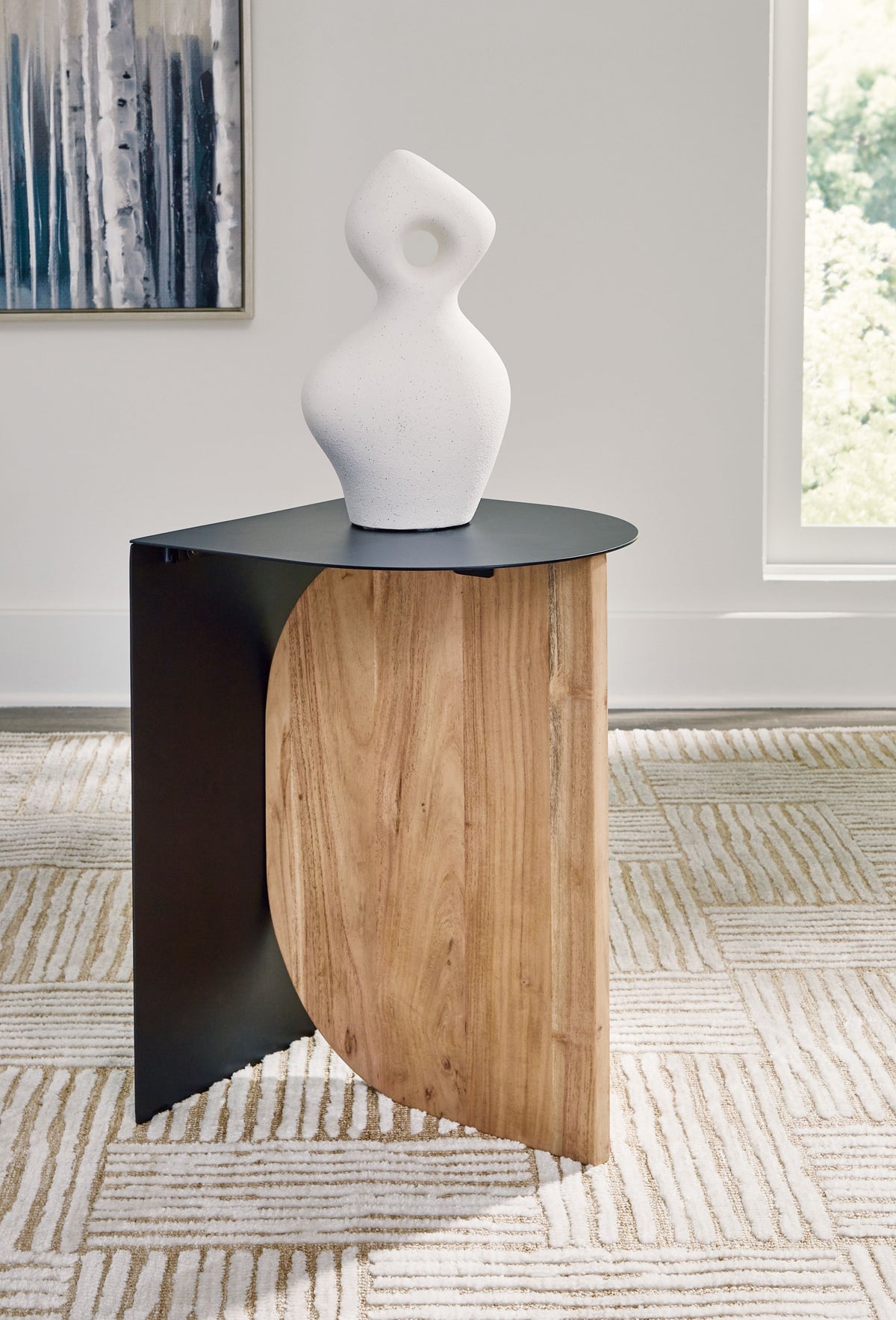 Ladgate - Black / Natural - Accent Table by Signature Design by Ashley® | Bel Furniture