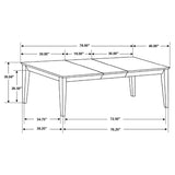 Louise - Rectangular Extension Leaf Dining Table - Black