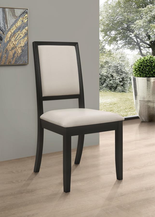 Louise - Upholstered Wood Dining Side Chairs (Set of 2) - Black
