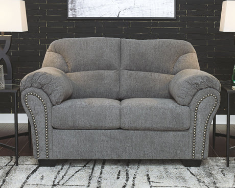 Allmaxx - Pewter - Loveseat by Benchcraft® | Bel Furniture