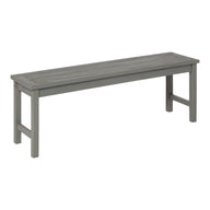 Modern Slat Top Solid Wood Patio Bench