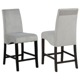 Stanton - Upholstered Counter Chairs (Set of 2) - Gray And Black