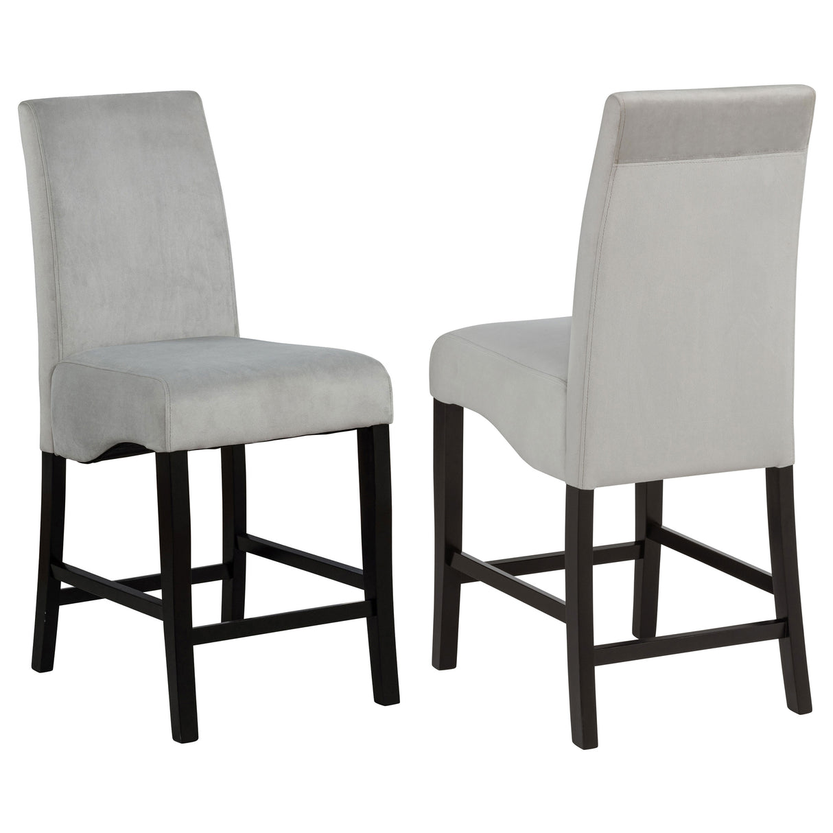 Stanton - Upholstered Counter Chairs (Set of 2) - Gray And Black