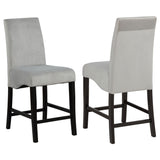 Stanton - Upholstered Counter Chairs (Set of 2) - Gray And Black