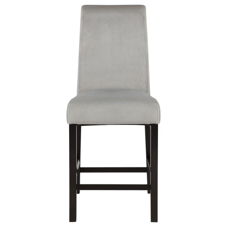 Stanton - Upholstered Counter Chairs (Set of 2) - Gray And Black