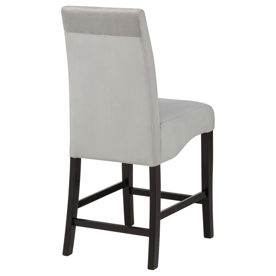 Stanton - Upholstered Counter Chairs (Set of 2) - Gray And Black