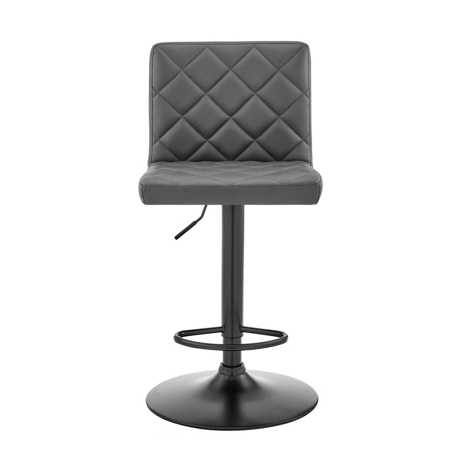 46" Swivel Low Back Adjustable Height Bar Chair - Gray / Black