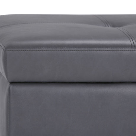 Oregon - Contemporary Storage Ottoman Bench With Tray - view 9
