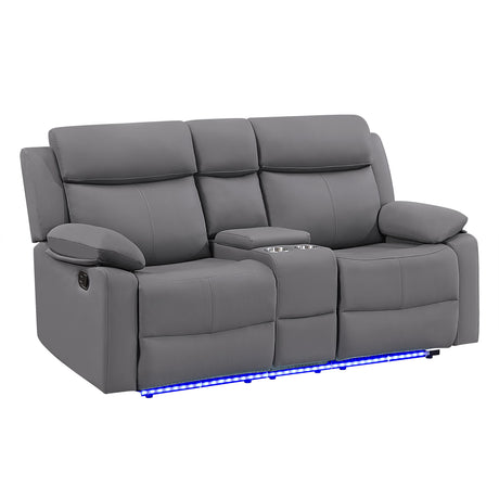Blanche - Console Reclining Loveseat With LED Lights And Speakers - view 7