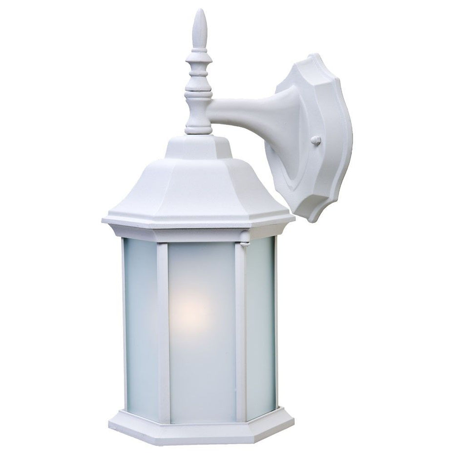 Glass Swing Arm Wall Light - White Frosted