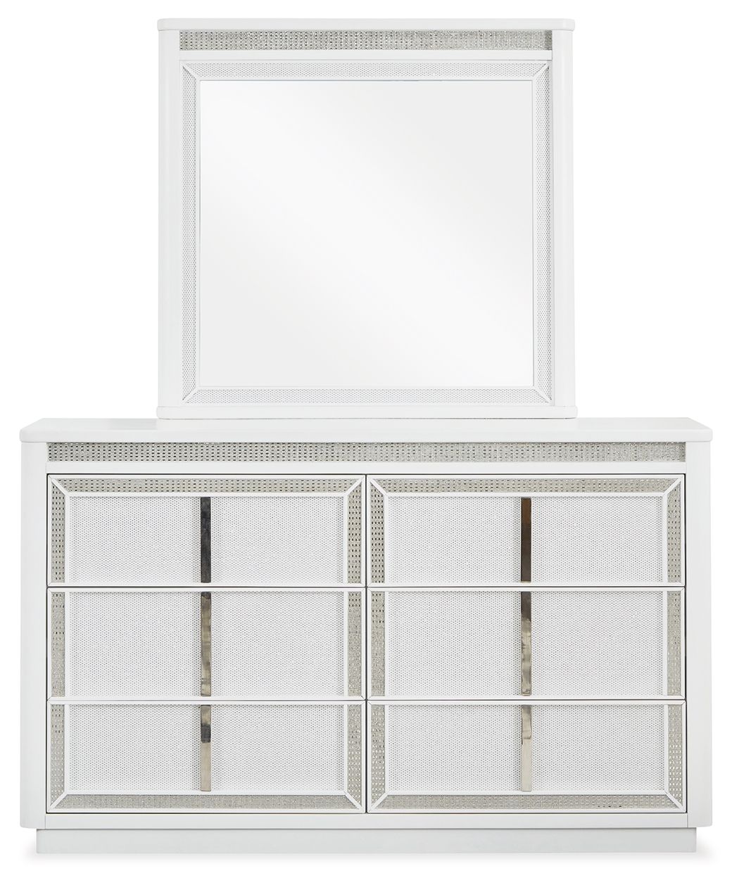 Chalanna - White - Dresser And Mirror by Signature Design by Ashley® | Bel Furniture