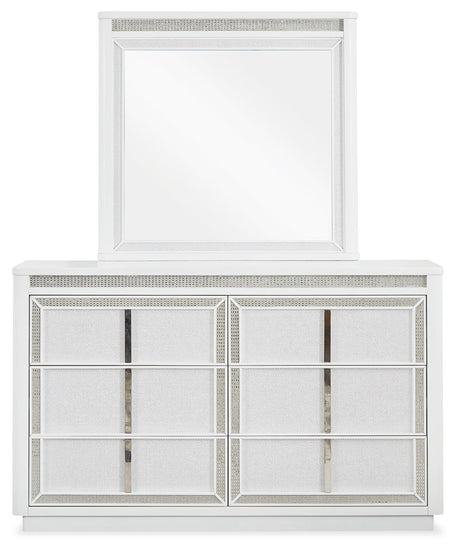 Chalanna - White - Dresser And Mirror by Signature Design by Ashley® | Bel Furniture