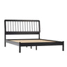 Mid-Century Modern Solid Wood Spindle Bed Black Queen by Walker Edison | Bel Furniture