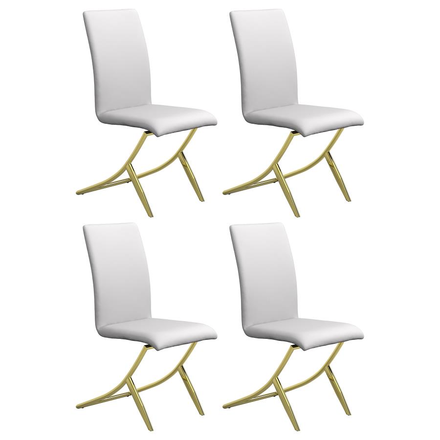 Carmelia Upholstered Dining Side Chair White (Set of 4)