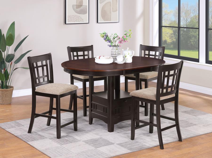 Lavon - Oval Extension Counter Dining Table - Light Chestnut