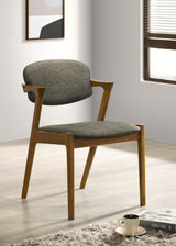 Malone - Padded Wood Dining Arm Chair (Set of 2) - Dark Walnut
