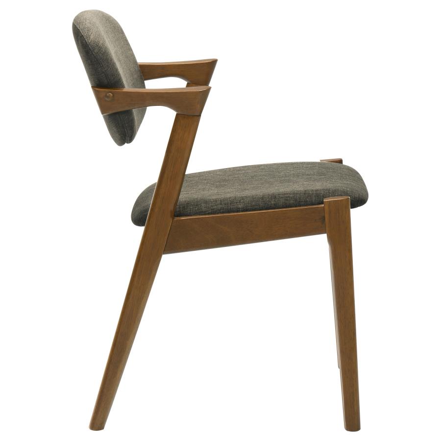 Malone - Padded Wood Dining Arm Chair (Set of 2) - Dark Walnut