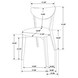 Jedda - 5 Piece Oval Dining Table Set - Dark Walnut