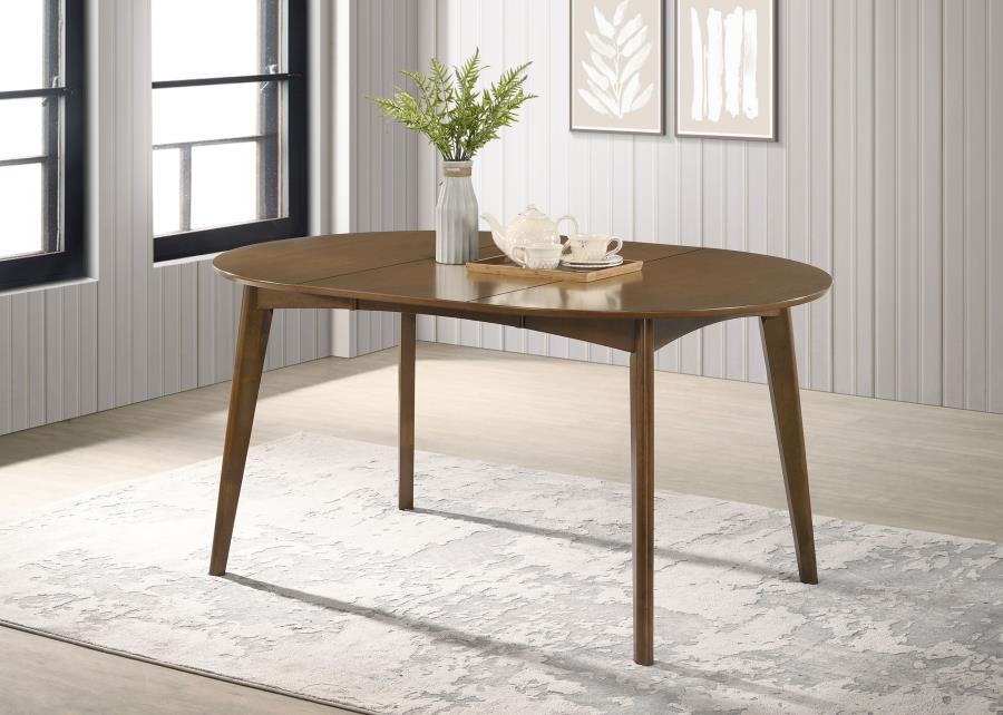 Jedda - Oval Extension Leaf Dining Table - Dark Walnut