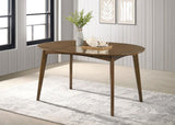 Jedda - Oval Extension Leaf Dining Table - Dark Walnut