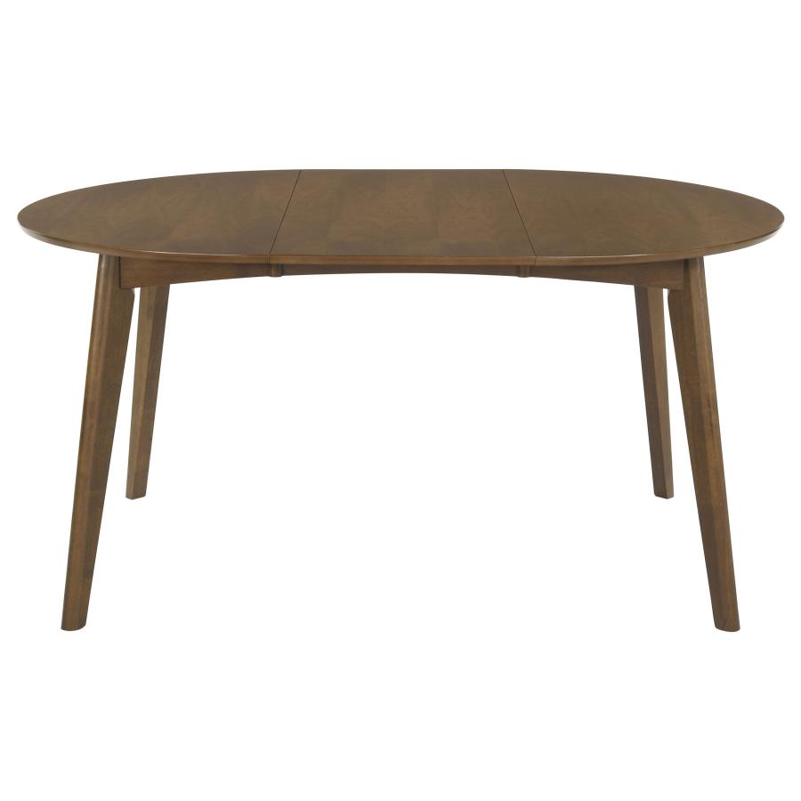 Jedda - Oval Extension Leaf Dining Table - Dark Walnut