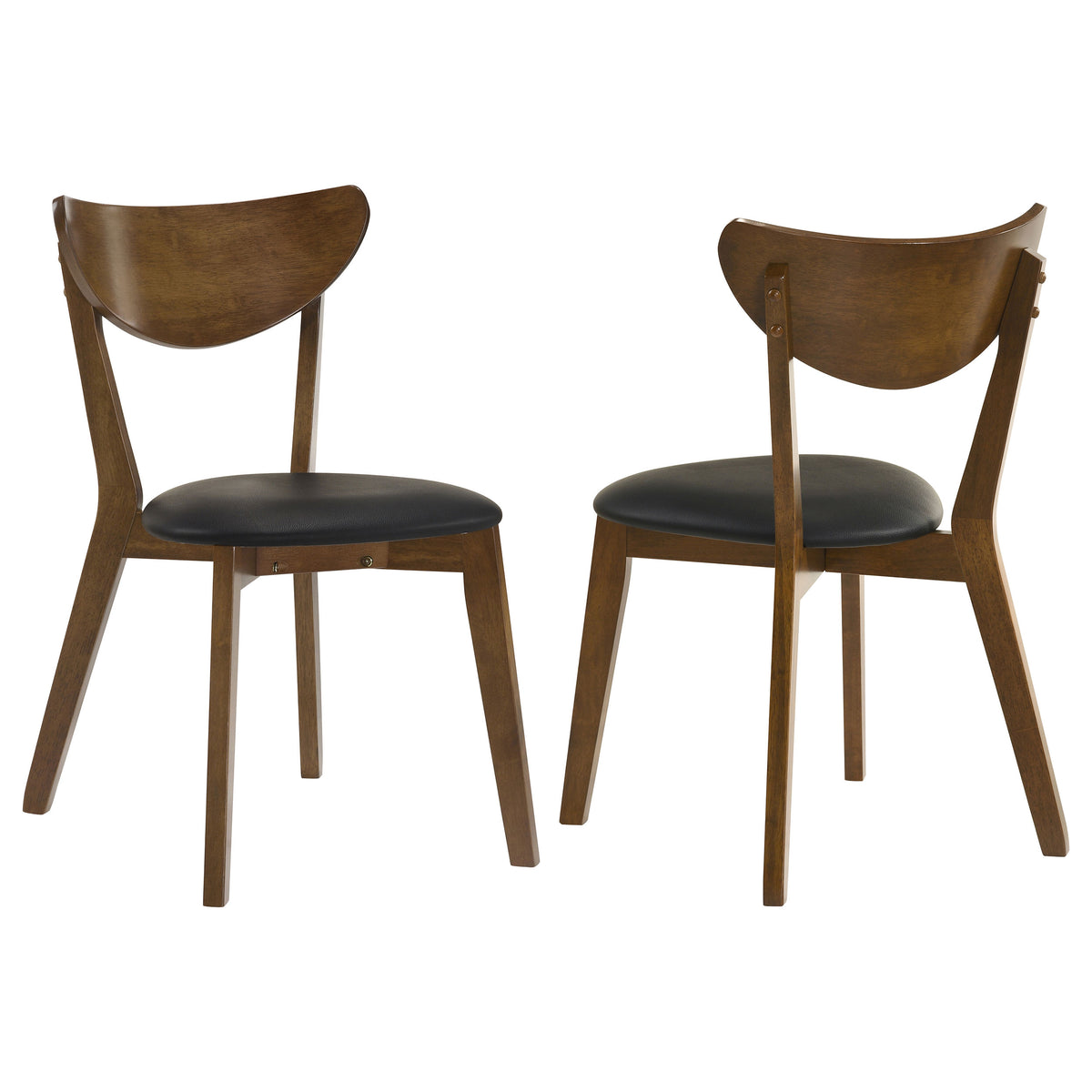 Jedda - Wood Dining Side Chair (Set of 2) - Dark Walnut And Black
