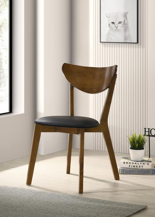 Jedda - Wood Dining Side Chair (Set of 2) - Dark Walnut And Black