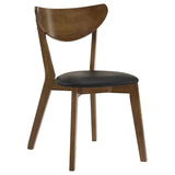 Jedda - Wood Dining Side Chair (Set of 2) - Dark Walnut And Black
