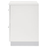 Felicity - 2-Drawer Nightstand - White High Gloss by CoasterEssence | Bel Furniture