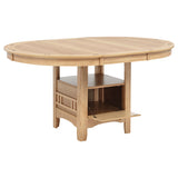 Lavon Oval 60-inch Wood Extension Leaf Dining Table Light Oak