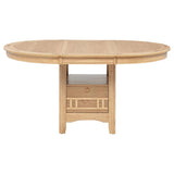 Lavon Oval 60-inch Wood Extension Leaf Dining Table Light Oak