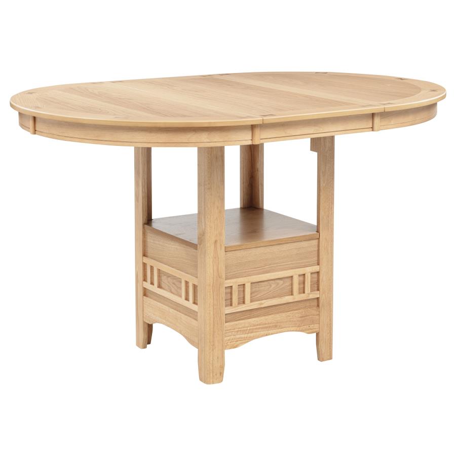 Lavon 5-piece Oval Counter Height Dining Set Light Oak