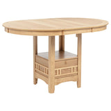 Lavon 5-piece Oval Counter Height Dining Set Light Oak