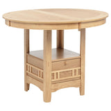 Lavon Oval 60-inch Counter Height Extension Dining Table Light Oak
