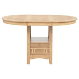Lavon Oval 60-inch Counter Height Extension Dining Table Light Oak
