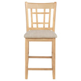 Lavon Wood Counter Height Dining Chair Grey and Light Oak (Set of 2)