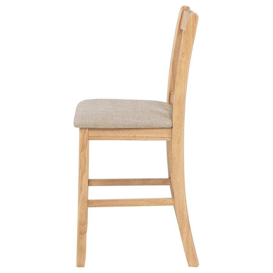 Lavon Wood Counter Height Dining Chair Grey and Light Oak (Set of 2)