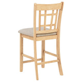 Lavon Wood Counter Height Dining Chair Grey and Light Oak (Set of 2)
