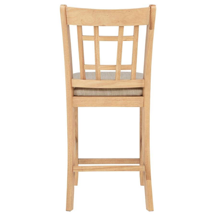 Lavon Wood Counter Height Dining Chair Grey and Light Oak (Set of 2)