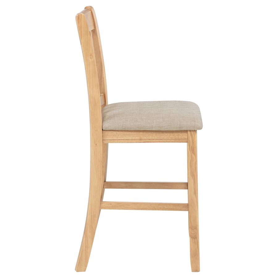 Lavon Wood Counter Height Dining Chair Grey and Light Oak (Set of 2)