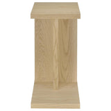 Clower - Engineered Wood C-Shaped Sofa Side Table