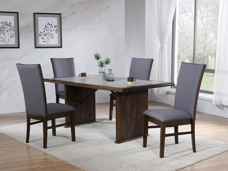 Sherwood - Rectangular Dining Table Set Dark Brown 5 Pc. Table, 4 Chairs by Coaster Fine Furniture | Bel Furniture