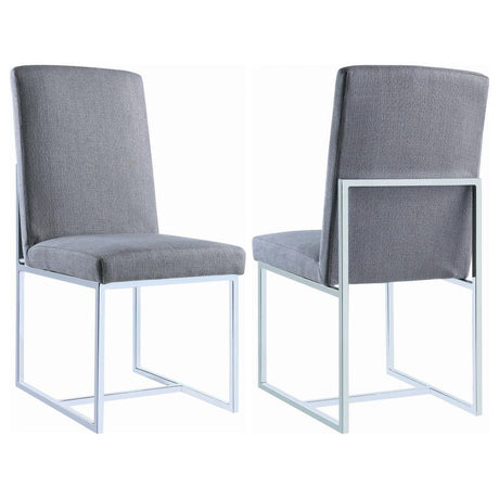 Mackinnon Upholstered Dining Side Chair (Set of 2) Gray