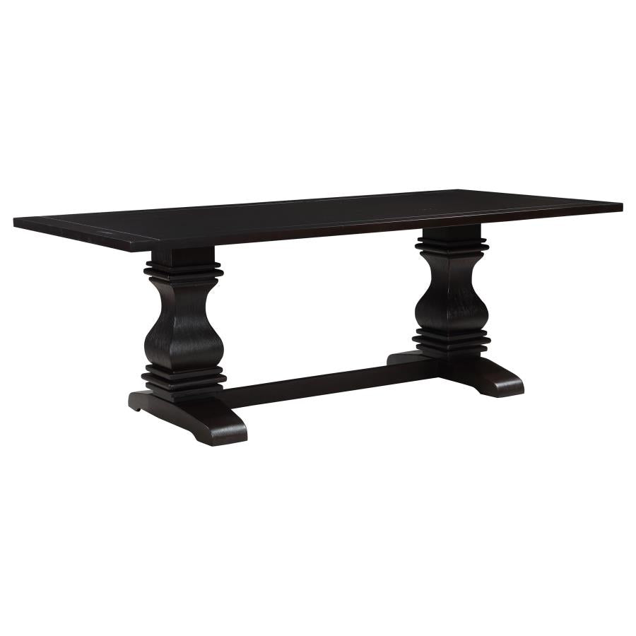 Parkins Rectangular Dining Table Set Rustic Espresso