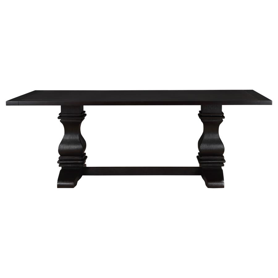 Parkins Rectangular Dining Table Set Rustic Espresso