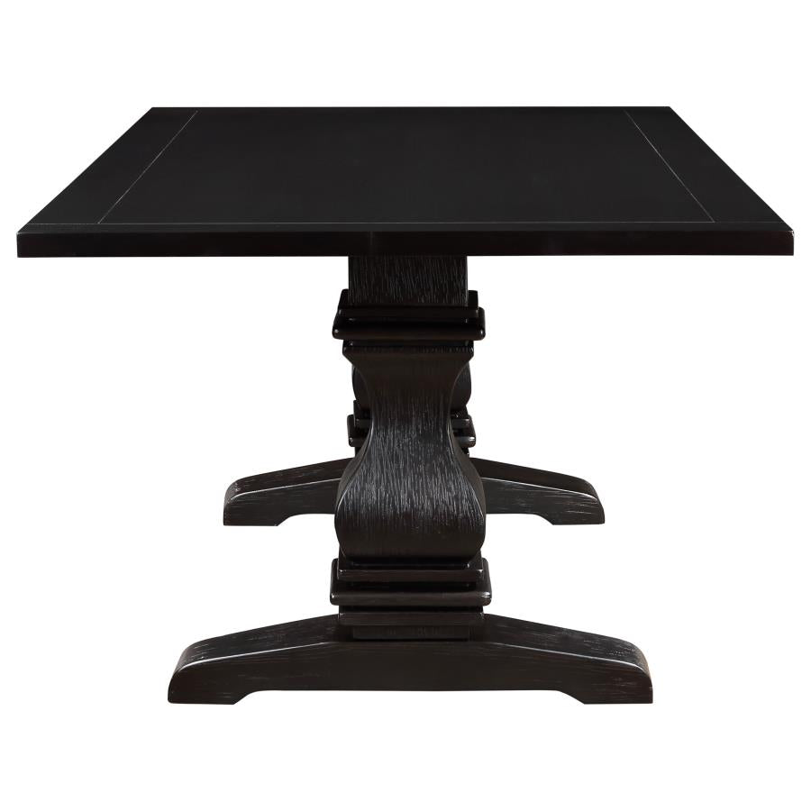 Parkins Rectangular Dining Table Set Rustic Espresso