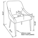 Mayette Upholstered Dining Side Chair  (Set of 2)